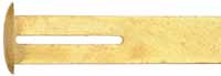 Wedge Key, with domed oval straight head, wax cast brass
